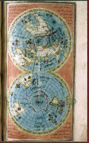 İbrahim Hakkı'nın Marifetname'deki dünya haritası
